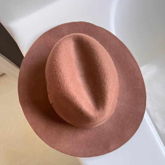 Elegant Pink and Brown Women's Fedora Hat Set Both 100% Wool - Picture 4 of 15